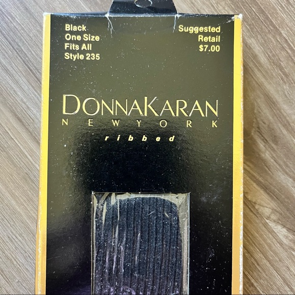 Donna Karan New York Knee Highs Ribbed Tights Pantyhose Hosiery - Picture 2 of 4